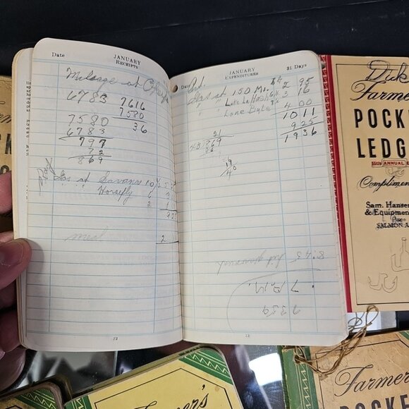 1940s-50s John Deere Farmer's Pocket Ledgers 7pc Collection Lot Amazing! Canada - Picture 7 of 13